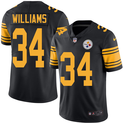 Men's Elite DeAngelo Williams Nike Jersey Black - #34 Rush NFL Pittsburgh Steelers